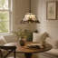 Luminaire suspendu en verre blanc