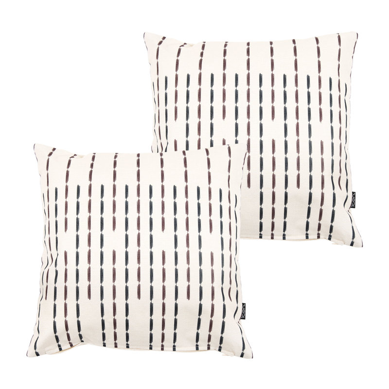 Bean Bag Bazaar Stripe Print Indoor-Outdoor Cushion, Multicolour