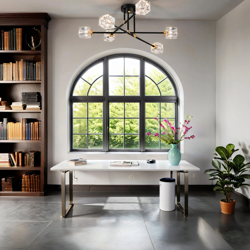 Plafonnier moderne avec luminaire (6 ampoules G9 incluses)