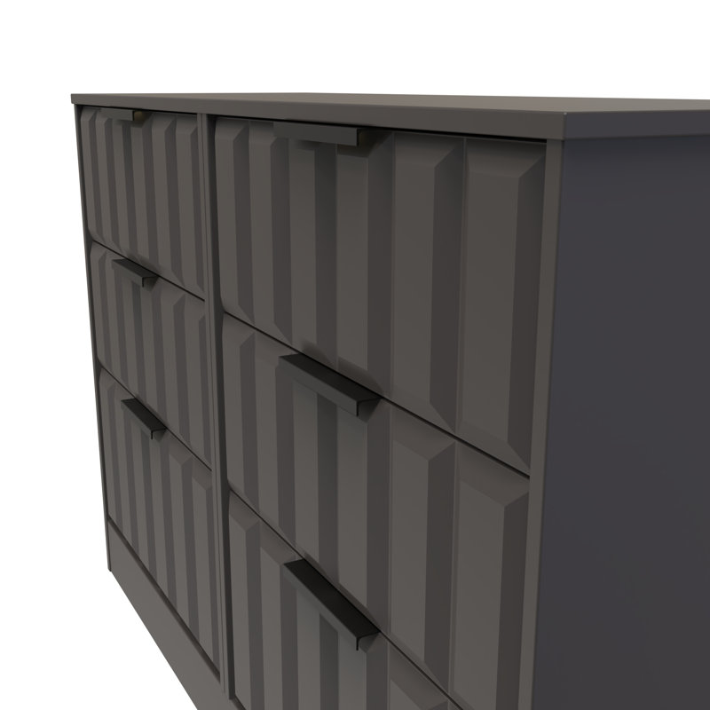 Besian 6 Drawer Wide Chest (Ready Assembled), Graphite