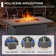 Deb 6-Pieces Outdoor Wicker Patio Conversation Set with Fire Pit Table and Ottomans