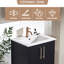 24 Inch Modern Black  Free-Standing Single Bathroom Vanity With Ceramic Top