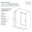 Porte de douche coulissante simple sans cadre de 56 à 60 po x H 60 po avec technologie TruMotion-69322837