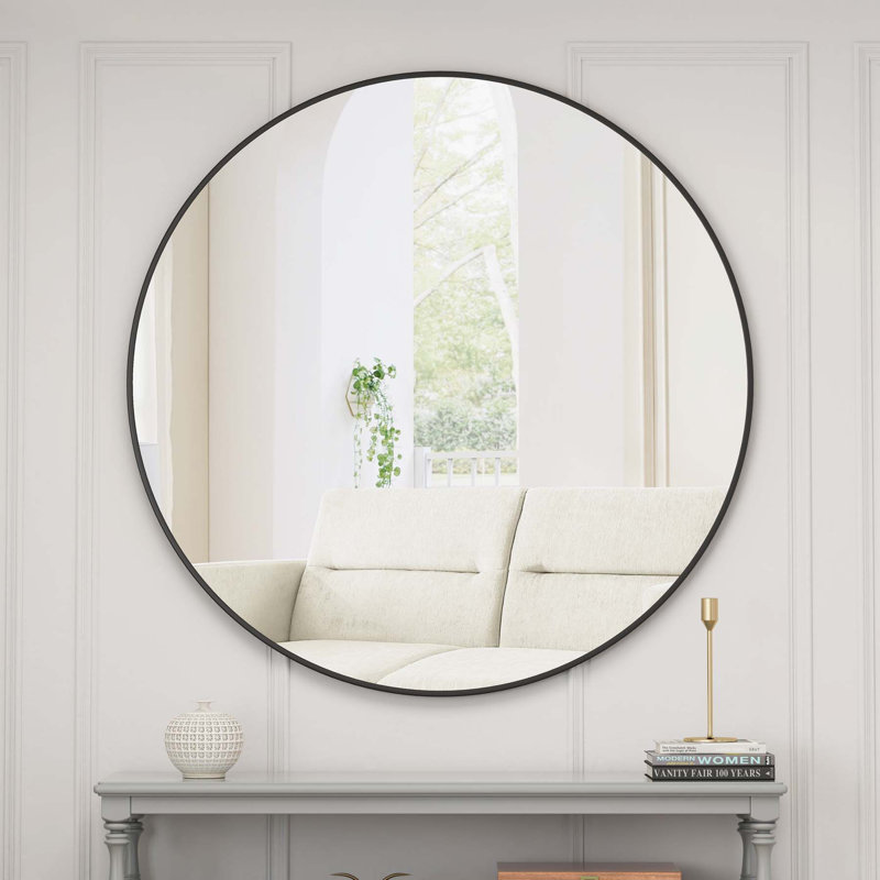 Miroir mural 48 po, 48 po x 48 po, Noir