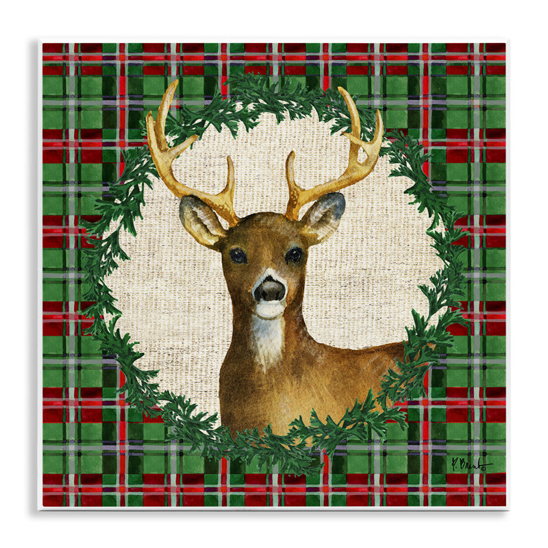  «Plaid Holiday Deer» par Paul Brent