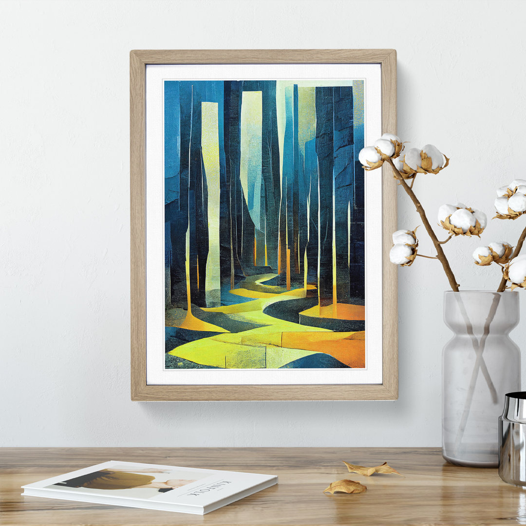 Forest Composition No.2 Abstract - Single Picture Frame Painting