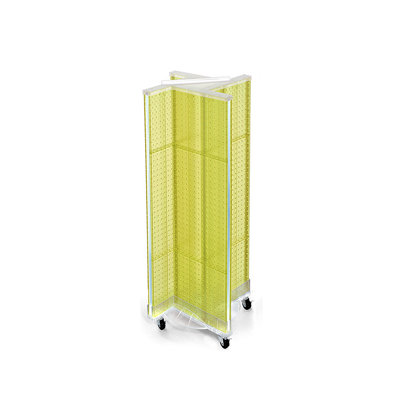  Pinwheel Pegboard Floor Display on Revolving Base. Spinner Rack Stand. Panel Size: 13.5"W x 44"H