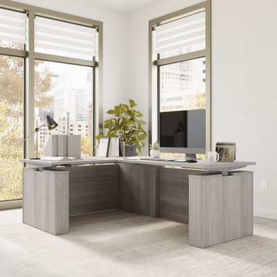 Bureau debout à hauteur ajustable électrique en L à hauteur réglable L 60 po x P 78 po Bush Business Furniture