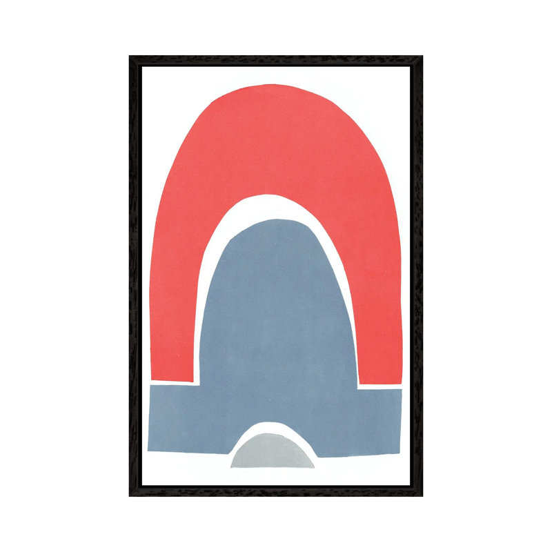 Primary Arches III by Rob Delamater - Gallery-Wrapped Canvas Giclée on Canvas, 66.04 cm H x 45.72 cm W, Black Floater Framed