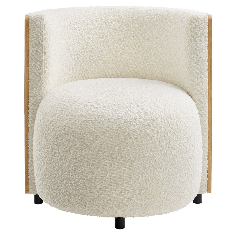 Chaise d'appoint Solis Boucle en ivoire naturel