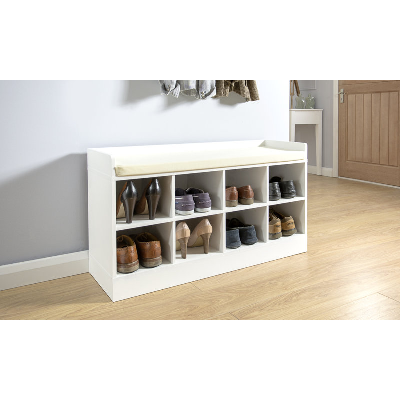 Bertaux Upholstered Storage Bench, White
