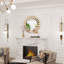 Montz Wood Round Wall Mirror-1570520899