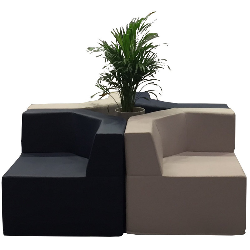 Ammaarah 1 Seater Faux Leather Seating Component, Taupe