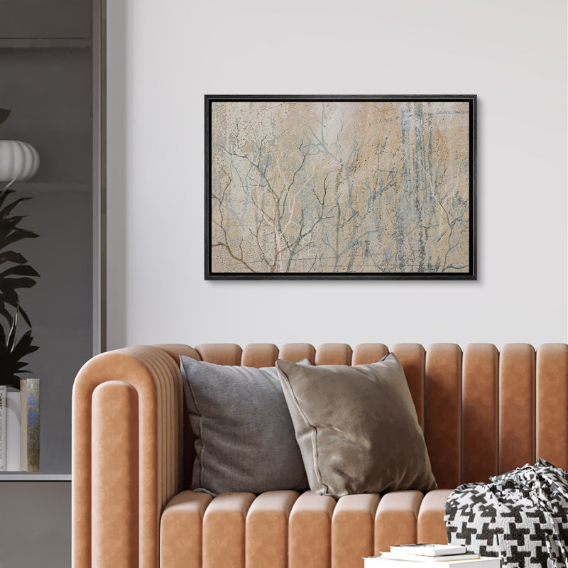 Abstrait forêt, croquis de paysage, art naturel minimaliste moderne, art mural, décoration de salon, Noir, H 16 po x l 24 po