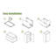 Armoire murale 1 porte et 3 tablettes en bois massif pour rangement dans la cuisine, salle de bain, buanderie, tablettes réglables prêtes à assembler (l 15 po x P 12 po x H 42 po) (une seule pièce)-1689465883
