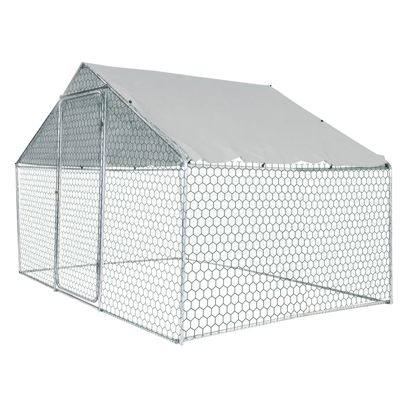 Abri pour poulets en métal 10 * 6 * 6Ft - Fournissez une maison protégée et confortable pour votre poulailler