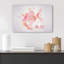 Grande fleur, aquarelle, rose, hibiscus, pétales de fleurs, éclaboussures, décor moderne, grande impression sur toile-101092616