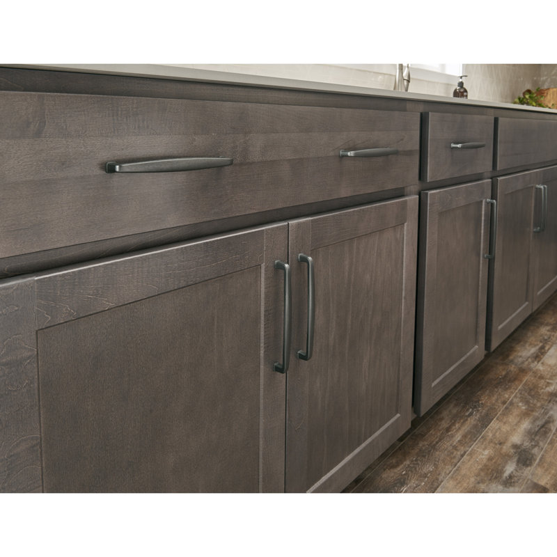 1-3/16" Overall Length Matte Black Square Milan 1 Cabinet Knob