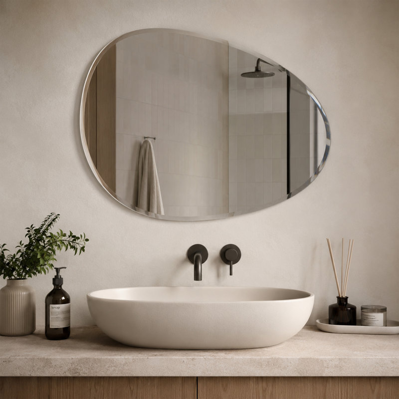 Cvija Oval Wall Mirror, 70cm H x 50cm W