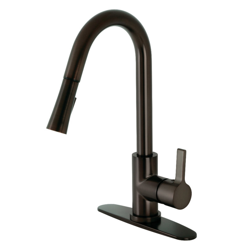 Kingston Brass Continental Single-Handle Pull-Down Kitchen Faucet, Oil Rubbed Bronze