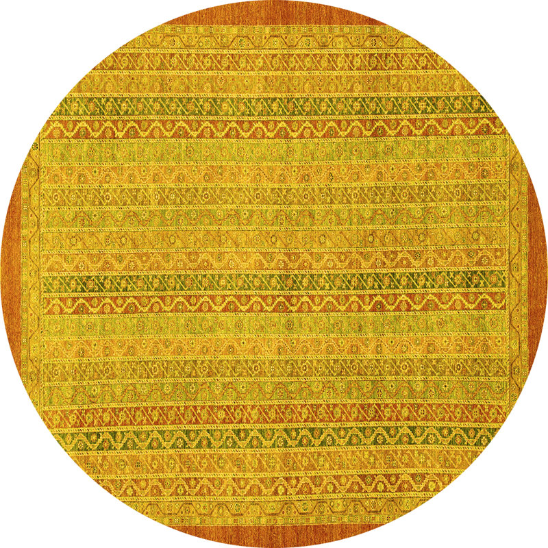 Hardisty Washable Chevron Indoor Rug, Round 8'