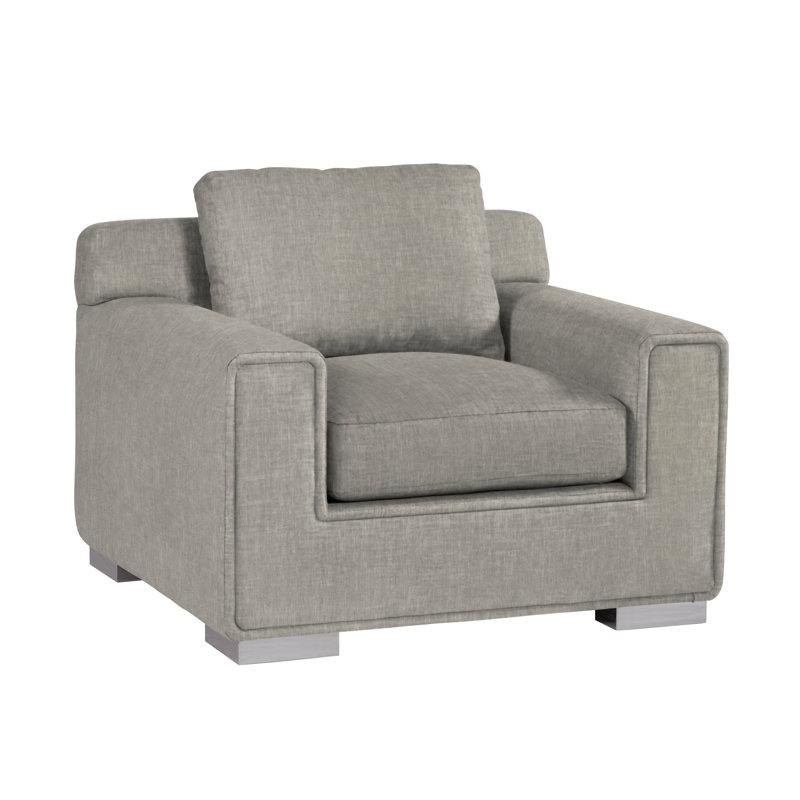 Hinson 42" Wide Polyester Armchair, Eanes Taupe