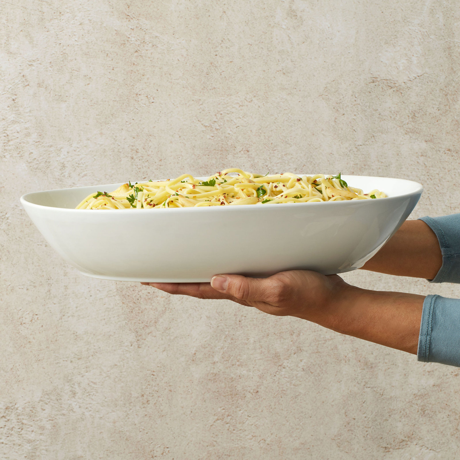 Fitz and Floyd Everyday White Oval Serving Bowl