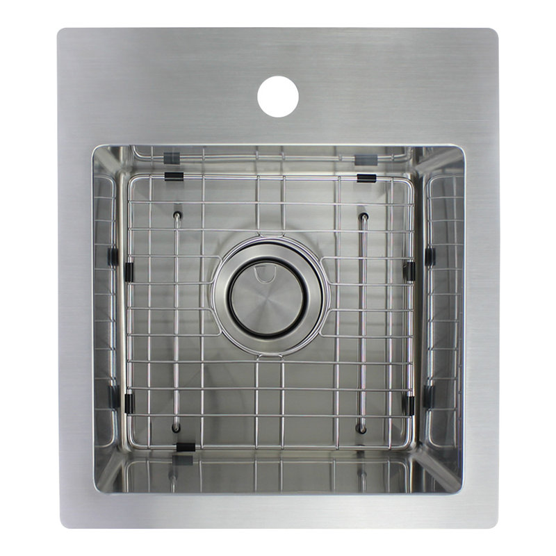 Évier de cuisine à double fixation l 17 po x p 15 po Diamond, 3 trous