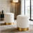 Nesting Ottoman Set in Gold Metal-2059288507