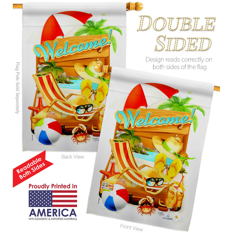 Double Sided 40'' H x 28'' W Polyester House Flag