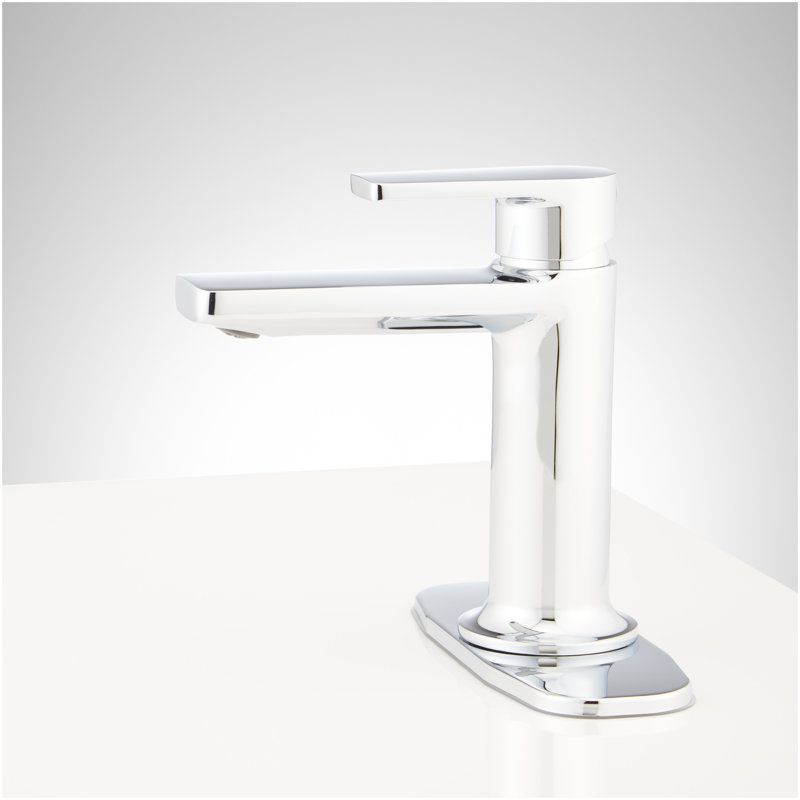 Berwyn Single-Hole Bathroom Faucet with Deck Plate - Chrome, Chrome