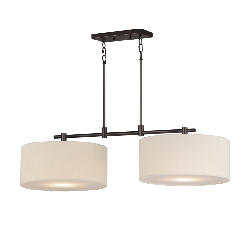 Eronim 2 - Light Kitchen Island Pendant, Beige, Oil Rubbed Bronze