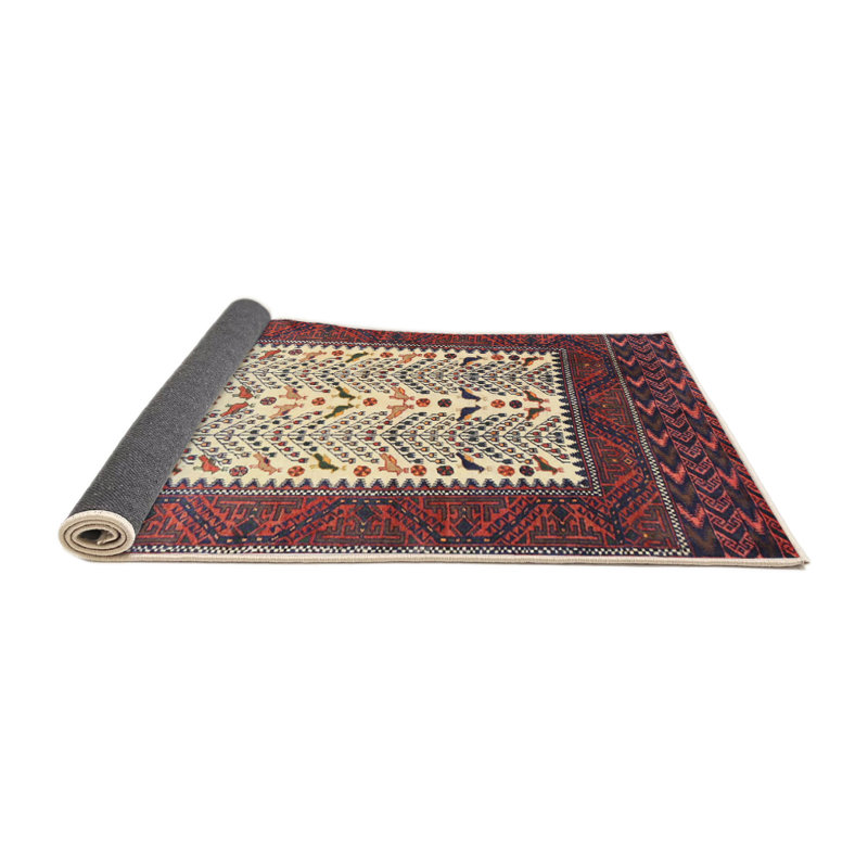 Tapis rouge à motif sud-ouest, Rond 7 pi
