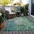 Machine Washable Indoor/Outdoor Christain ACN1257 Emerald Rug-109531812