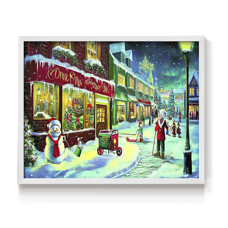 Chirstmas Art-CDXCI -Framed Print - Restickable, 8" H x 10" W, White