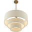 Lustre suspendu 4 lumières en nickel brossé-91957299-91957300-91957296