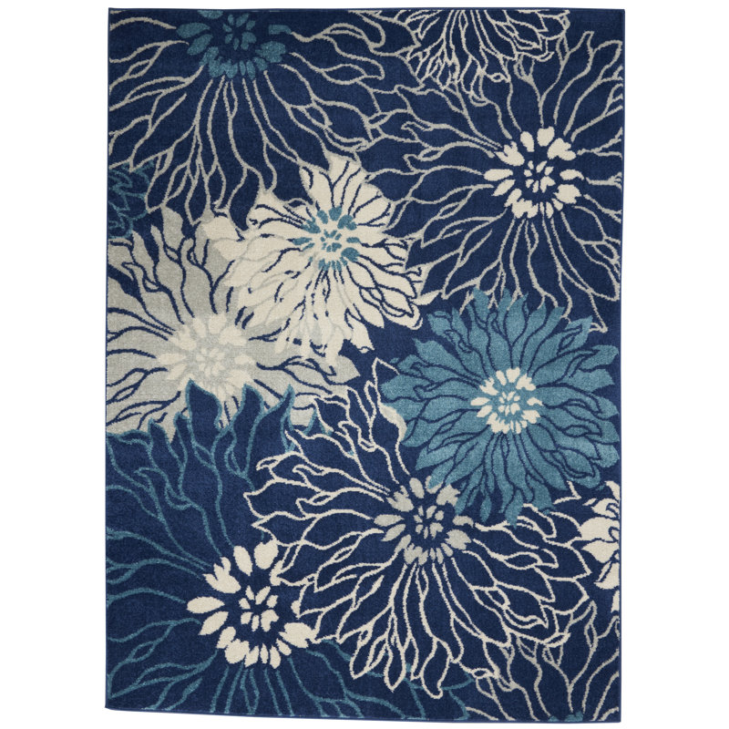 Floral Indoor Rug, Rectangle 3'9" x 5'9"