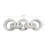17.5x4" 5 Link White Marble Chain Sculpture