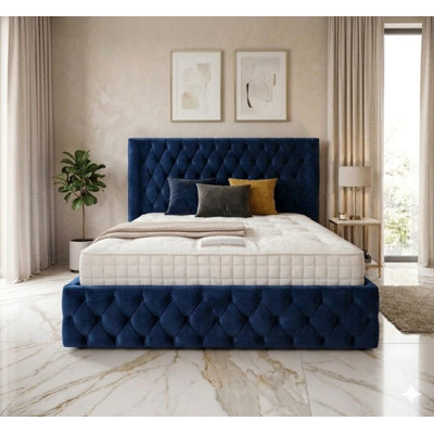 Chesterfield Upholstered Winged Bed Frame