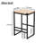 Set Of 2 Backless Bar Stools With Woven Paper Rope Seat