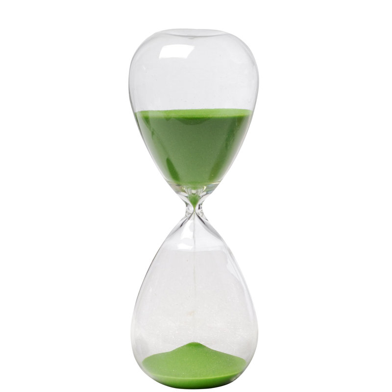 Hedberg Hourglass, Lime, 8" H x 3" W x 3" D, 1