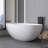 65" Freestanding Solid Surface Stone Resin Bathtub With Overflow