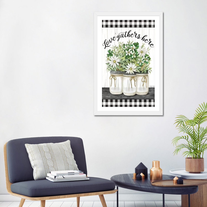 "Love fronton" par Cindy Jacobs-impression d’art graphique, Papier encadré blanc, Blanc, H 32 po x l 24 po x P 1 po