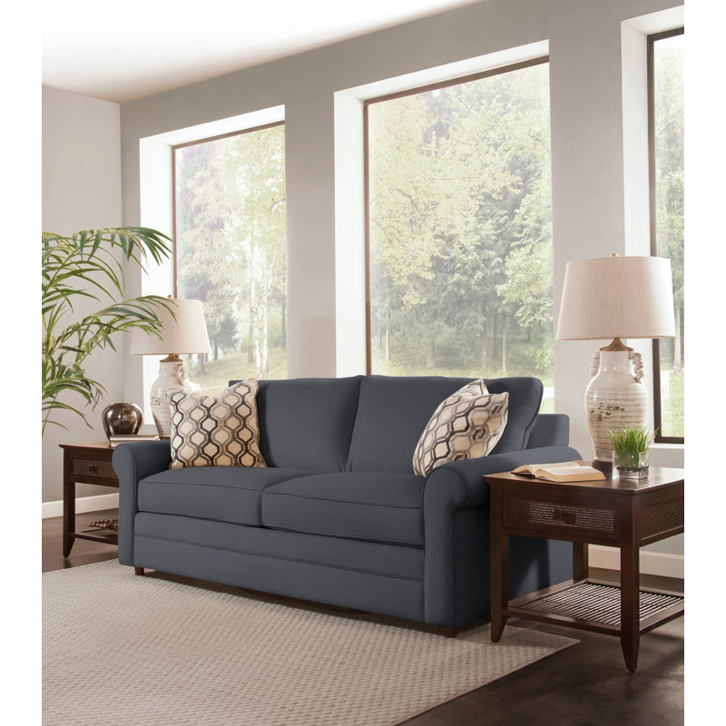 Edgeworth Sofa, 5" Innerspring Mattress, Sunbrella Beige Stripe; 6204-74
