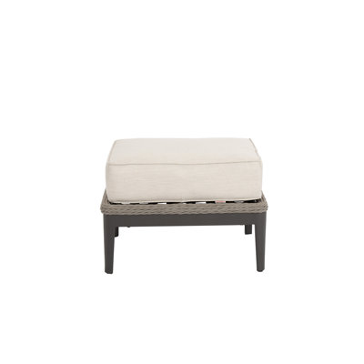 Marbella Outdoor Ottoman with Sunbrella Cushions -  Sunset West, SW4501-OTT-ASH-STKIT
