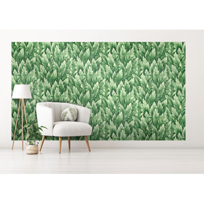Vitti Somoa Inspired Tropical Leaves 8.5m x 70cm Wallpaper Roll