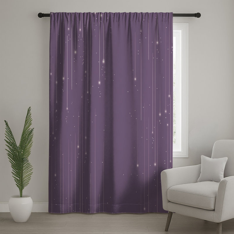 Rideaux et voilages abstraits étoiles, 50 po x 80 po - 1 panneau, Transparent