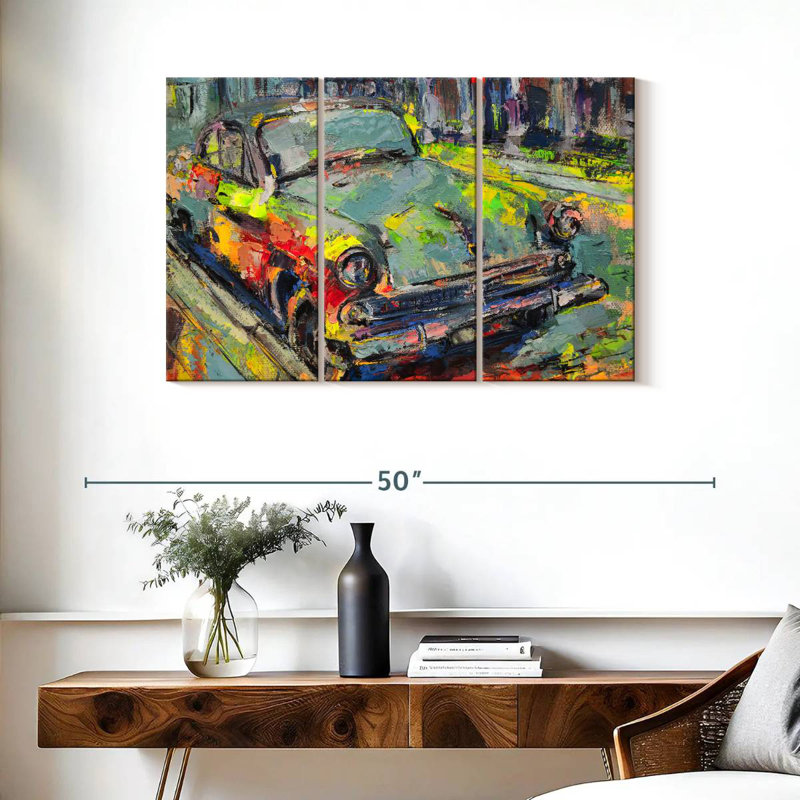 Mehar Abstract Car, 24" H x 38" W