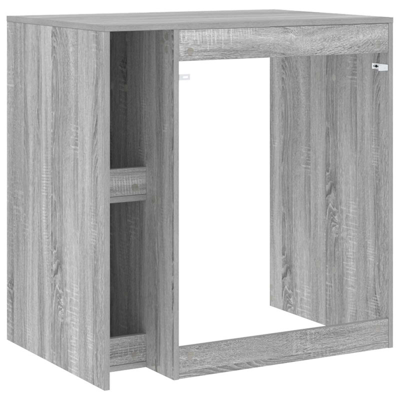 Freestanding Bathroom Cabinet, Grey Sonoma