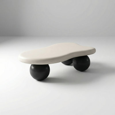 Contemporary Cloud-Shaped Coffee Table with Spherical Legs for Living Spaces